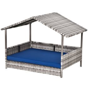Wicker Pet House Dog Bed for Indoor/Outdoor Rattan Furniture with Cushion Wicker Pet House Dog Bed for Indoor/Outdoor Rattan Furniture with Cushion