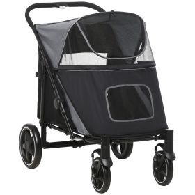 Dog Stroller for Large Medium Small Dogs up to 66 Lbs. 23.5" in Body Length, One-Click Foldable Pet Cat Stroller with Storage, Shock Absorption Wheel (Option: Gray-865x585x220 mm) Dog Stroller for Large Medium Small Dogs up to 66 Lbs. 23.5" in Body Length, One-Click Foldable Pet Cat Stroller with Storage, Shock Absorption Wheel (Option: Gray-865x585x220 mm)